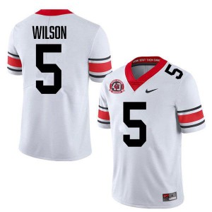 #5 Raylen Wilson Go Dawgs 40th Anniversary White Men Jersey Limited College Football 315218-709