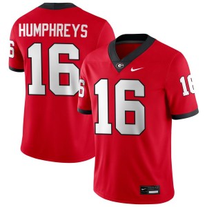 #16 London Humphreys Dawgs Red Men's Jerseys Player College Football 231768-617