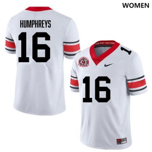 #16 London Humphreys Go Dawgs 40th Anniversary White Womens Jerseys Alumni College Football 608822-931
