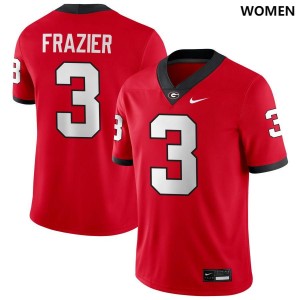 #3 Nate Frazier Georgia Red Women's Jerseys Game College Football 608364-693