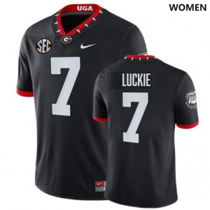 #7 Lawson Luckie UGA Bulldogs 100th Anniversary Black Women Jerseys Official College Football 420006-258