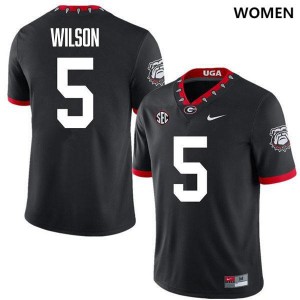#5 Raylen Wilson University of Georgia 100th Anniversary Black Womens Jersey High School College Football 590054-536