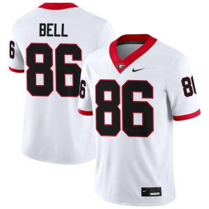 #86 Dillon Bell Georgia Bulldogs White Mens Jersey Embroidery College Football 525896-433