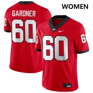#60 Beau Gardner Georgia Red Womens Jersey 2025-26 College Football 474883-510