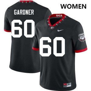 #60 Beau Gardner Georgia 100th Anniversary Black Women Jerseys 2025 College Football 640484-457