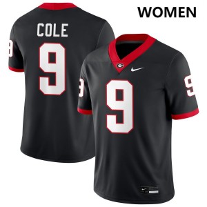#9 Chris Cole Dawgs Black Women Jerseys Stitched College Football 360078-707