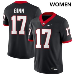 #17 Colter Ginn UGA Black Womens Jersey Official College Football 793142-111