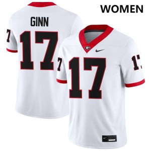 #17 Colter Ginn UGA White Women Jerseys Alumni College Football 769357-496