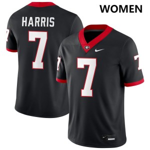 #7 Daniel Harris UGA Black Womens Jersey Player College Football 951878-229