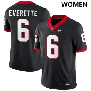 #6 Daylen Everette UGA Black Women's Jerseys Player College Football 301739-102