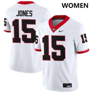 #15 Demello Jones UGA Bulldogs White Women Jersey Player College Football 757384-482
