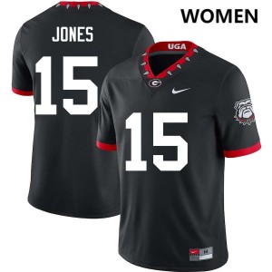 #15 Demello Jones Go Dawgs 100th Anniversary Black Womens Jerseys Alumni College Football 859383-915