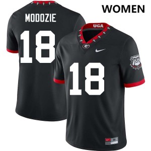 #18 Elo Modozie UGA 100th Anniversary Black Women Jerseys 2025-26 College Football 882700-510