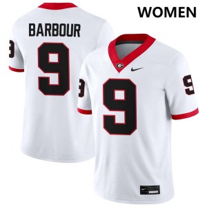 #9 Ethan Barbour Georgia White Women Jersey Stitched College Football 361527-449