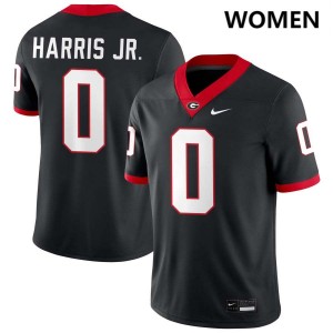 #0 Gabe Harris Jr. Georgia Bulldogs Black Women Jerseys Stitched College Football 735628-135