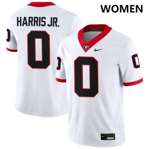 #0 Gabe Harris Jr. Dawgs White Women Jerseys NCAA College Football 248734-981