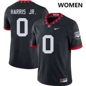 #0 Gabe Harris Jr. Go Dawgs 100th Anniversary Black Women Jersey University College Football 335856-716