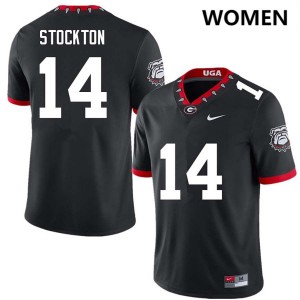#14 Gunner Stockton Georgia Bulldogs 100th Anniversary Black Men's Jerseys High School College Football 620320-675