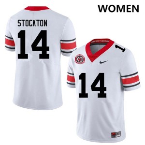 #14 Gunner Stockton UGA 40th Anniversary White Mens Jerseys Limited College Football 977956-161