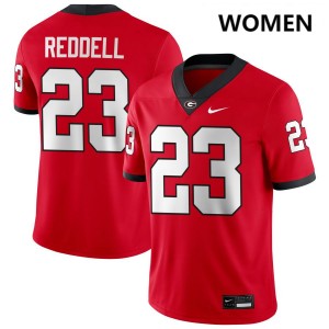 #23 Jaden Reddell Georgia Bulldogs Red Women Jerseys High School College Football 699651-177