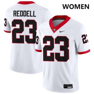 #23 Jaden Reddell UGA Bulldogs White Women Jersey High School College Football 439566-614