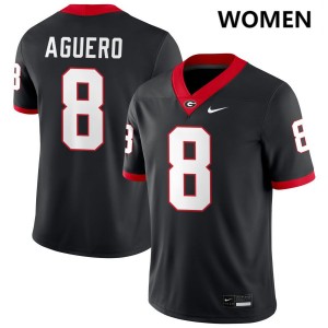 #8 Joenel Aguero Georgia Black Women's Jerseys Embroidery College Football 752111-239