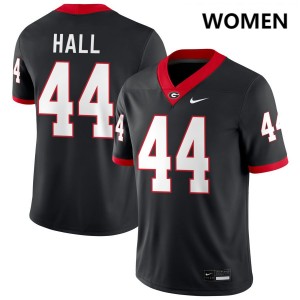 #44 Jordan Hall Georgia Bulldogs Black Women Jerseys Limited College Football 960819-651