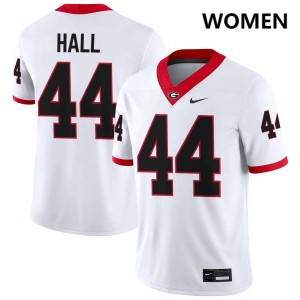 #44 Jordan Hall Go Dawgs White Womens Jerseys Embroidery College Football 548549-557