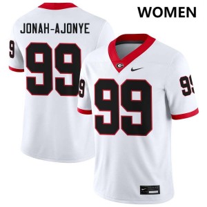 #99 Joseph Jonah-Ajonye UGA Bulldogs White Women's Jersey High School College Football 492570-161