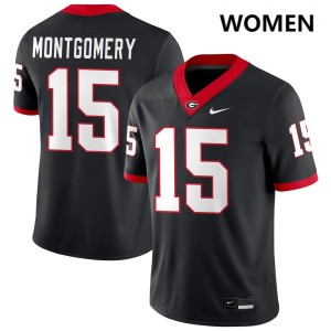 #15 Ryan Montgomery University of Georgia Black Women's Jersey Player College Football 416941-715