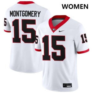 #15 Ryan Montgomery Georgia White Women's Jerseys Embroidery College Football 709770-240