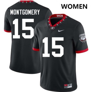 #15 Ryan Montgomery University of Georgia 100th Anniversary Black Women Jerseys High School College Football 134402-138