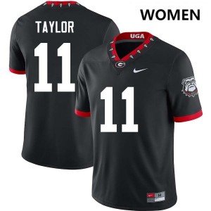 #11 Talyn Taylor UGA 100th Anniversary Black Women's Jerseys Embroidery College Football 593982-226