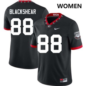 #88 Thomas Blackshear UGA 100th Anniversary Black Womens Jersey Limited College Football 972772-852
