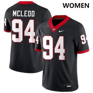 #94 Xzavier McLeod UGA Black Women's Jerseys High School College Football 219045-729