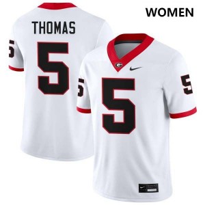 #5 Noah Thomas Georgia Bulldogs White Women's Jersey 2025 College Football 941201-991