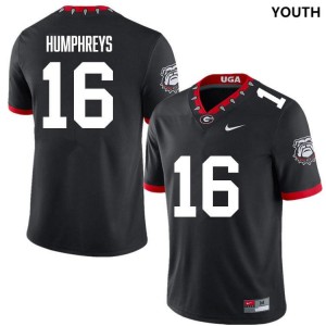 #16 London Humphreys Dawgs 100th Anniversary Black Youth Jersey Replica College Football 240536-406