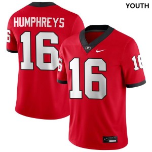 #16 London Humphreys Georgia Bulldogs Red Youth Jersey Limited College Football 389979-397