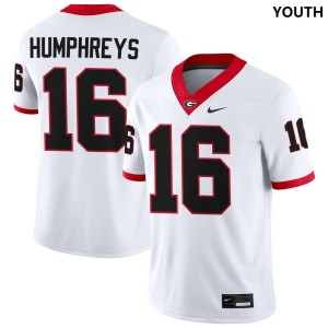 #16 London Humphreys Georgia Bulldogs White Youth Jerseys 2025-26 College Football 625522-594