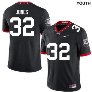#32 Cash Jones Georgia 100th Anniversary Black Youth Jersey University College Football 141703-798