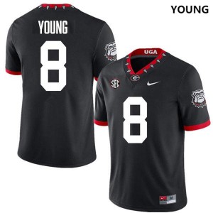 #8 Colbie Young University of Georgia 100th Anniversary Black Youth Jersey 2025-26 College Football 975041-180