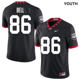 #86 Dillon Bell Georgia 100th Anniversary Black Youth Jersey Replica College Football 957363-632