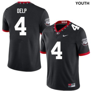 #4 Oscar Delp UGA Bulldogs 100th Anniversary Black Youth Jersey University College Football 969864-370