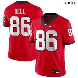 #86 Dillon Bell Georgia Red Youth Jersey Stitched College Football 175302-329