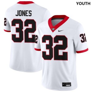 #32 Cash Jones Dawgs White Youth Jerseys Limited College Football 243924-335