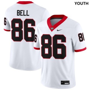 #86 Dillon Bell Go Dawgs White Youth Jerseys Replica College Football 187209-404