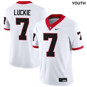 #7 Lawson Luckie University of Georgia White Youth Jersey 2025-26 College Football 207235-333