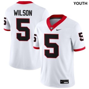 #5 Raylen Wilson Georgia Bulldogs White Youth Jersey Stitched College Football 385984-292