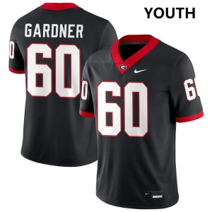 #60 Beau Gardner UGA Bulldogs Black Youth Jersey Alumni College Football 750457-168