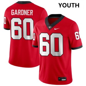 #60 Beau Gardner University of Georgia Red Youth Jerseys Player College Football 690500-728